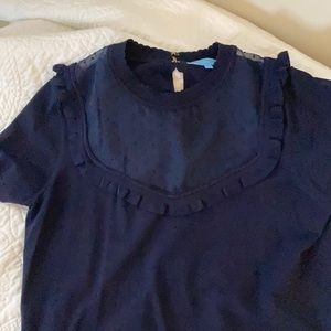 Navy Draper James Blouse